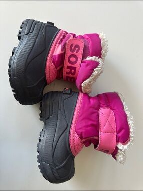 Sorel Kids Pink & Black Insulated Winter Boots